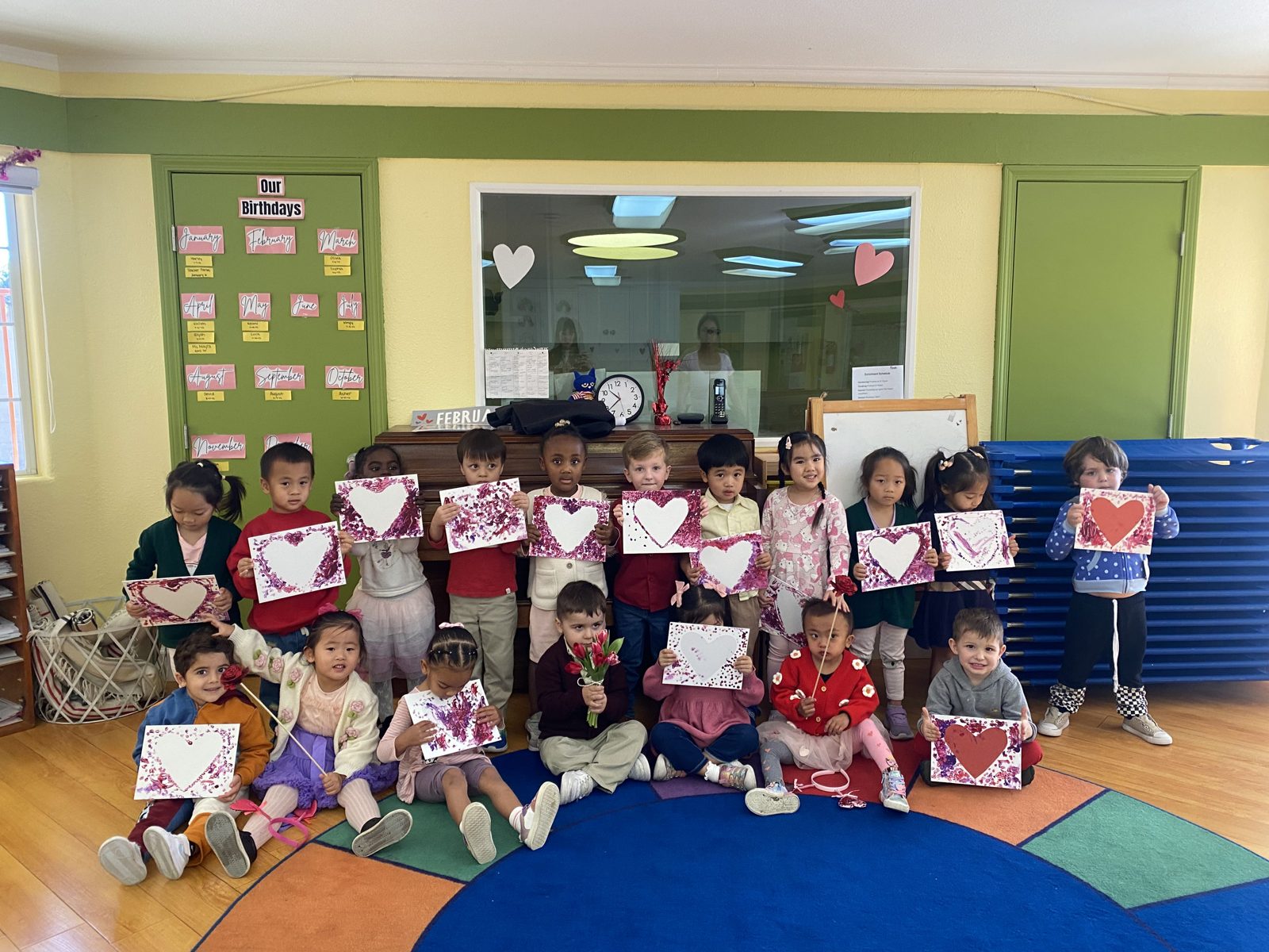 Students and teacher at Slater Montessori Academy in Fountain Valley